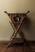 Circa 1900 Bamboo & Lacquer Side Table